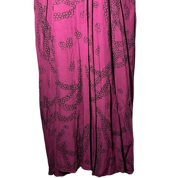 Kahulale’a Aloha Wear Lei Print Criss Cross Strap Maxi Rayon Dress Size L - Picture 11 of 11